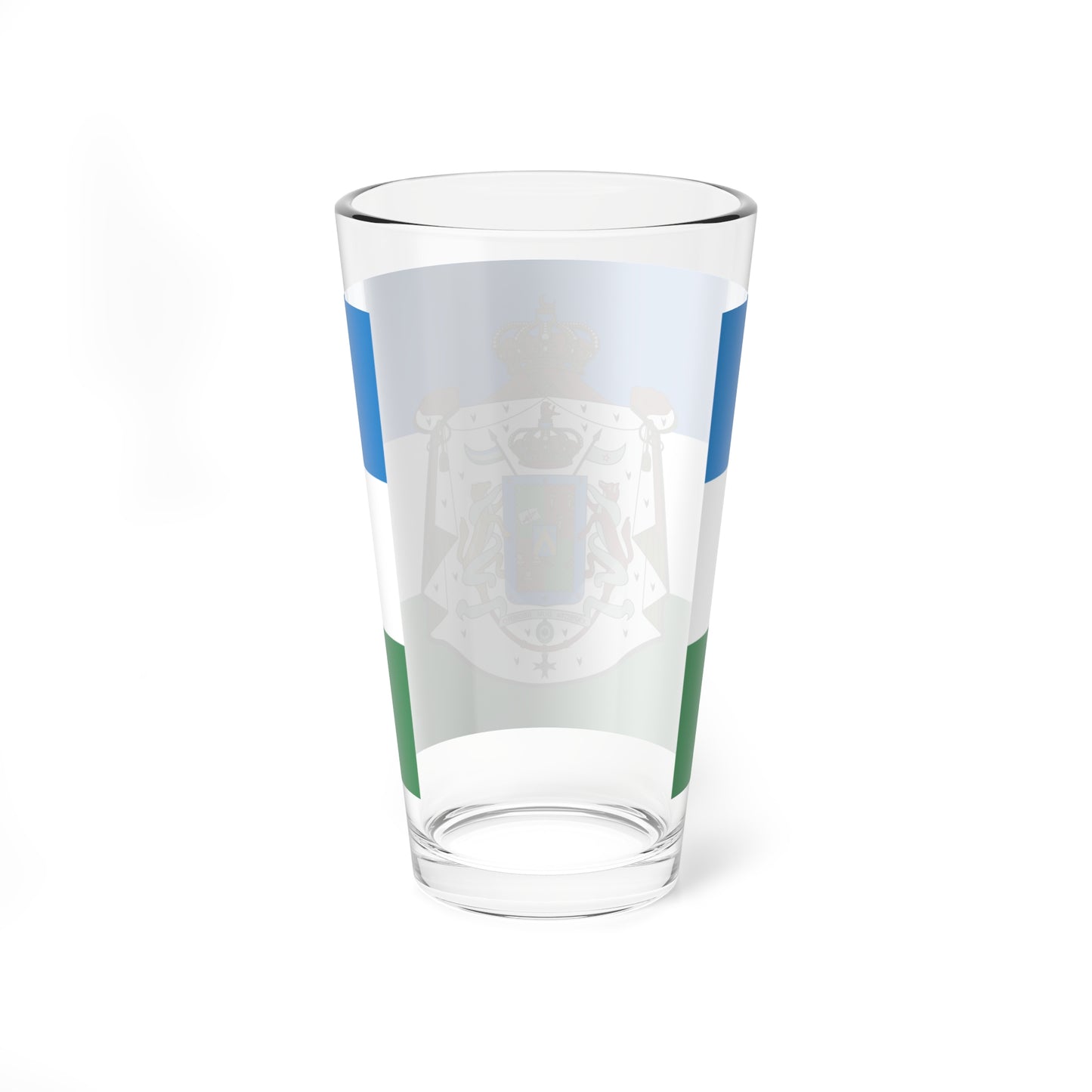 Flag of the Kingdom of Araucanía and Patagonia with coats of arms (Argentina) Pint Glass 16oz