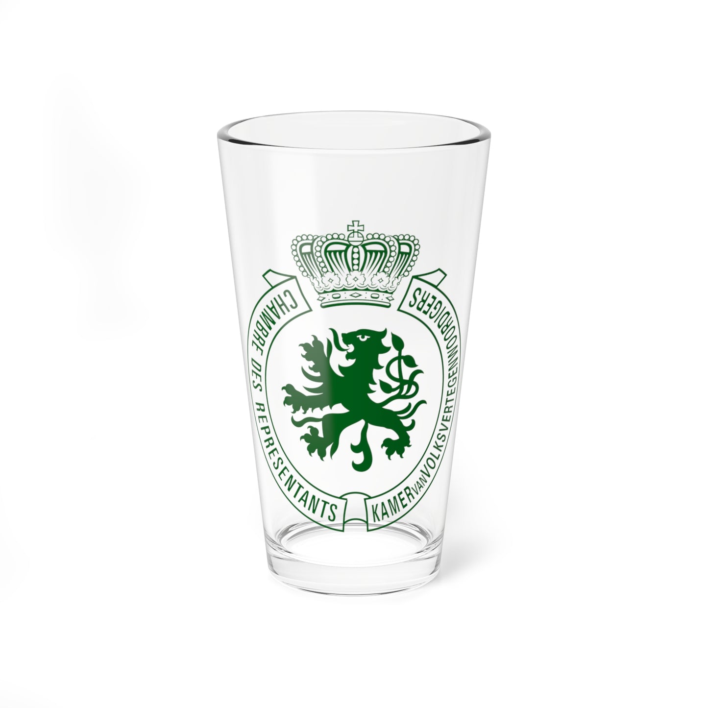 Emblem of the Belgian Chamber of Representatives (Belgium) (Coat of Arms) Pint Glass 16oz