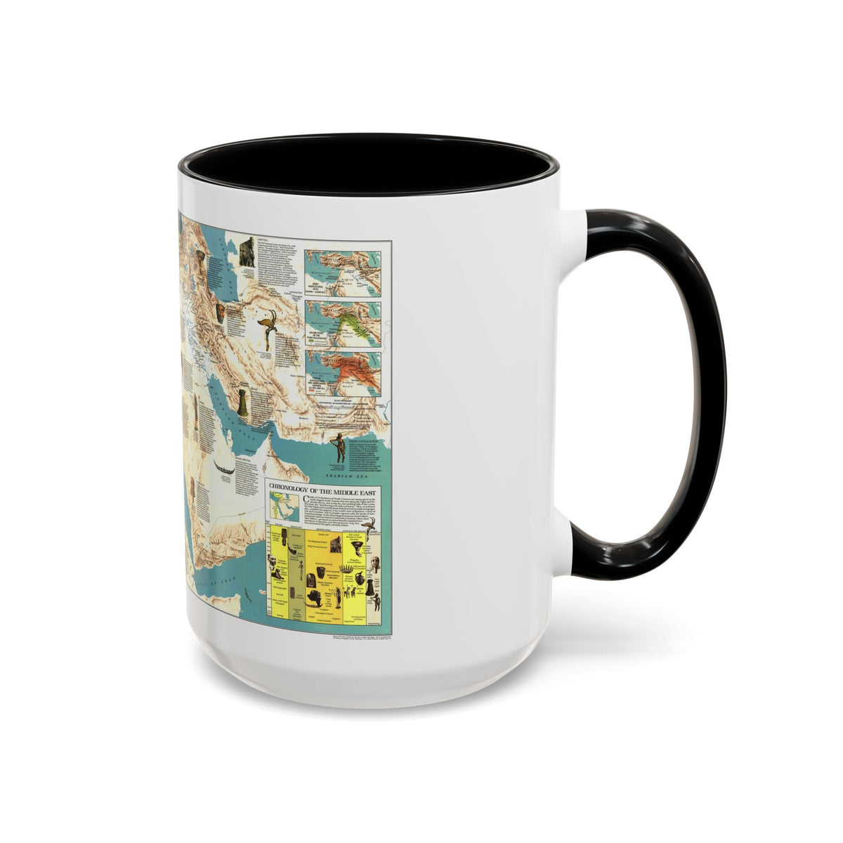 Middle East - Early Civilizations (1978) (Map) Accent Coffee Mug