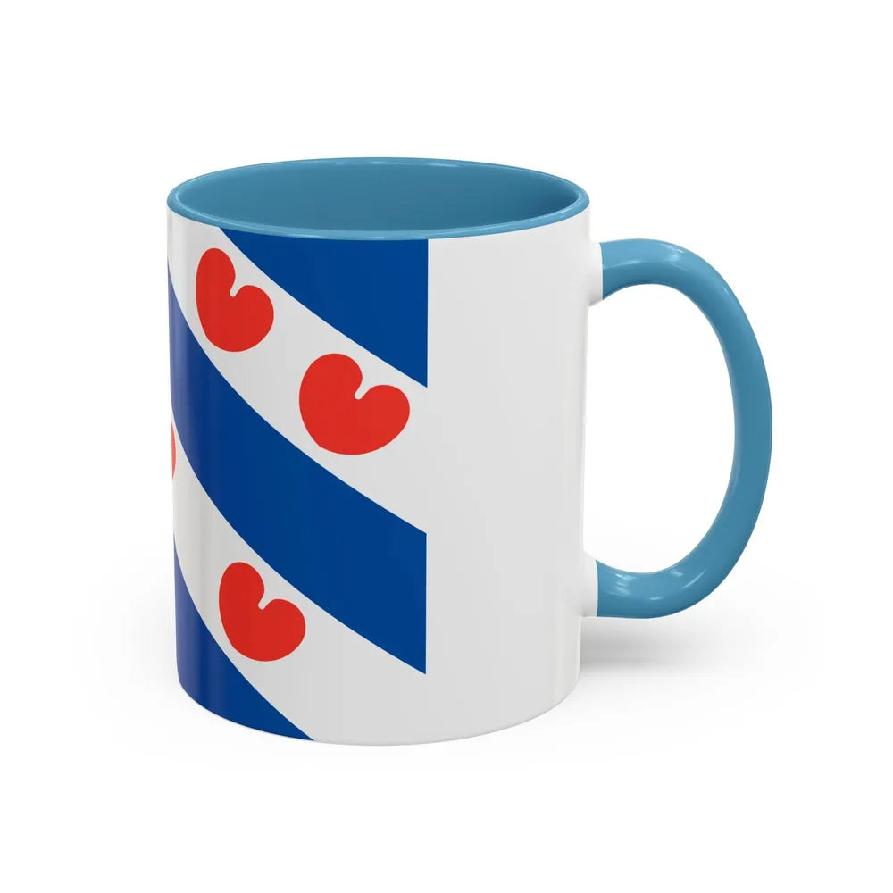 Flag of Friesland Netherlands - Accent Coffee Mug-Go Mug Yourself