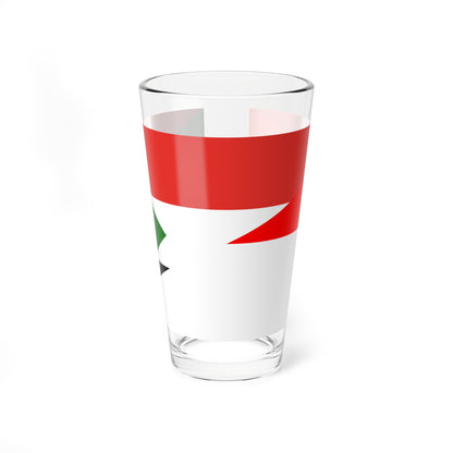 Flag of Indonesia and Sudan (Indonesia) Pint Glass 16oz