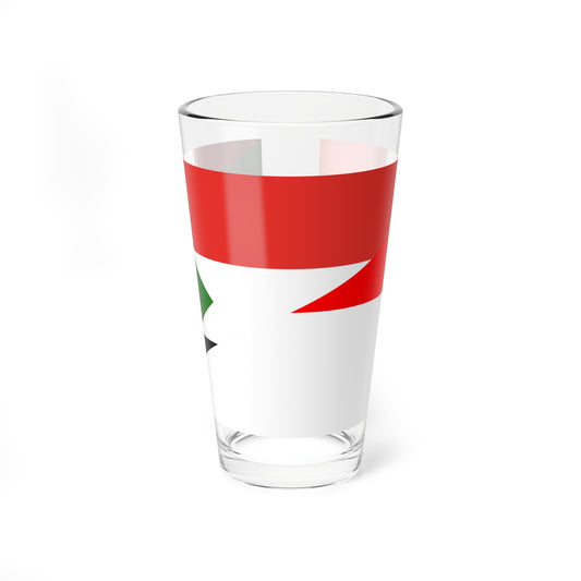 Flag of Indonesia and Sudan (Indonesia) Pint Glass 16oz