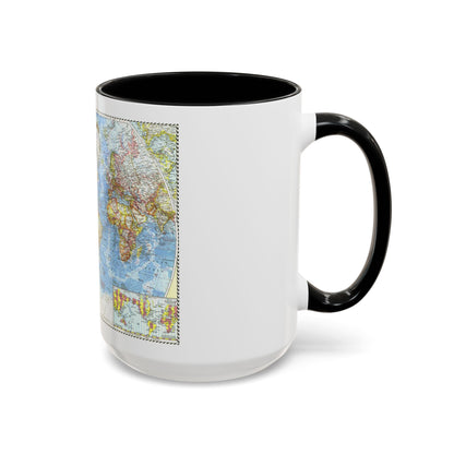 World Map (1960) (Map) Accent Coffee Mug