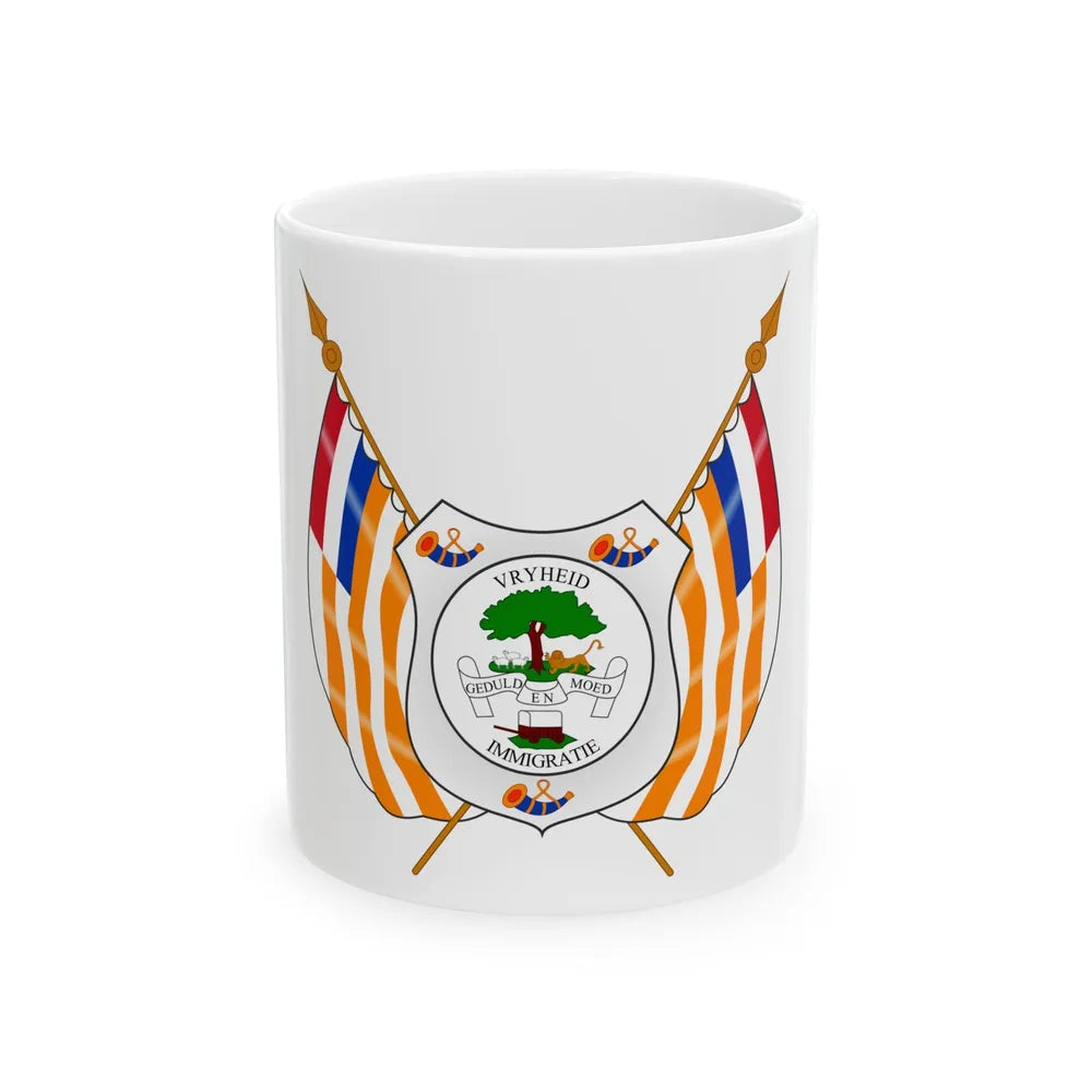 Coat of arms of the Orange Free State - White Coffee Mug-11oz-Go Mug Yourself