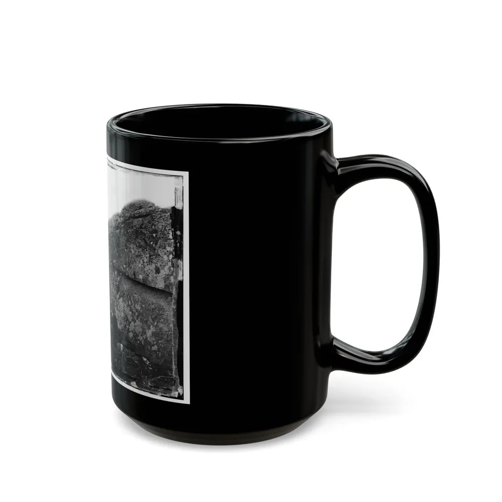 Gettysburg, Pa. Dead Confederate Soldier In Devil's Den (U.S. Civil War) Black Coffee Mug-Go Mug Yourself