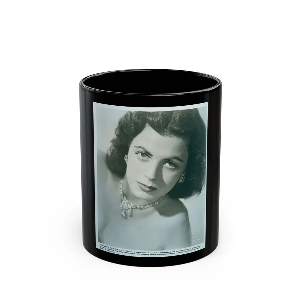 Faith Domergue #115 (Vintage Female Icon) Black Coffee Mug-11oz-Go Mug Yourself