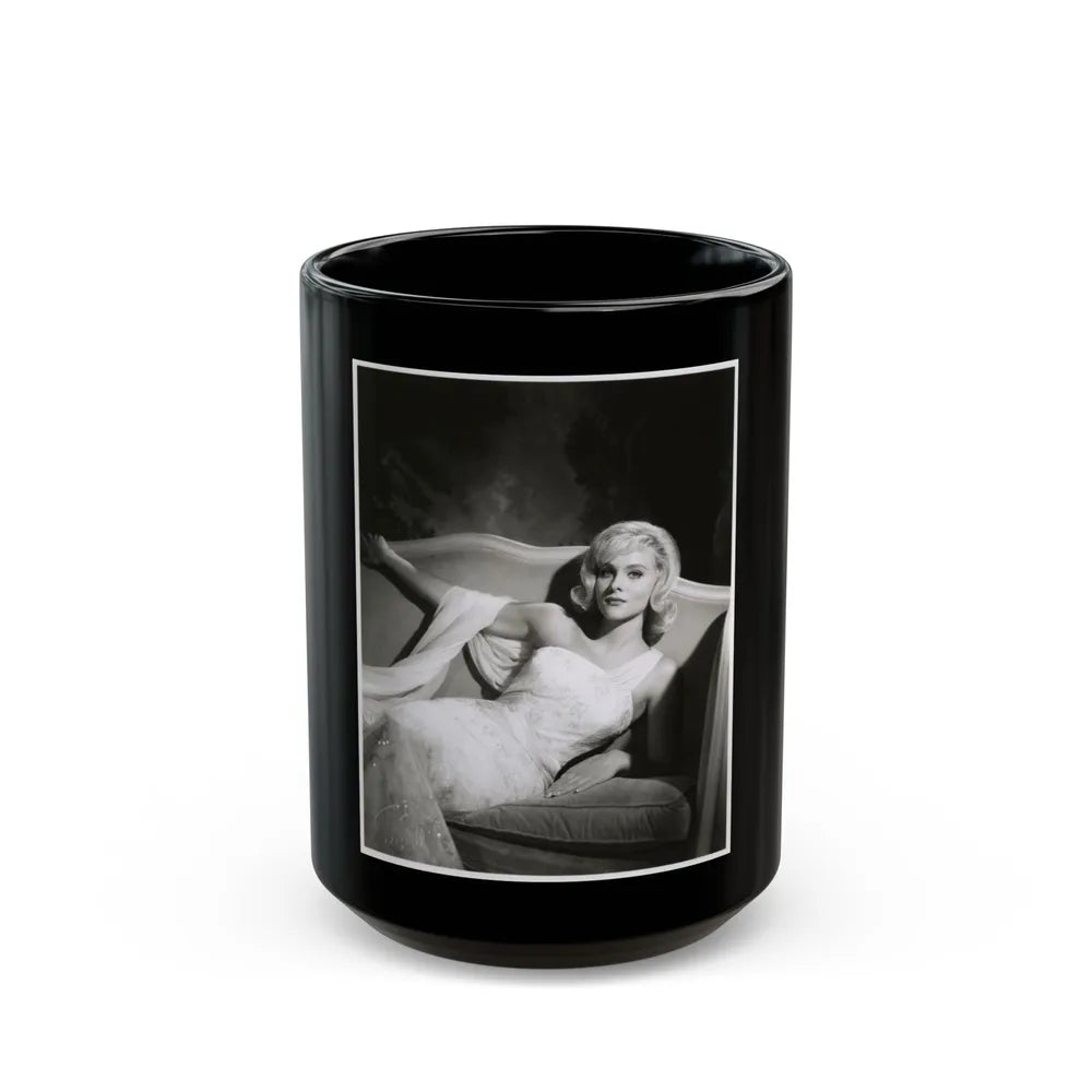 Diane McBain #39 (Vintage Female Icon) Black Coffee Mug-15oz-Go Mug Yourself