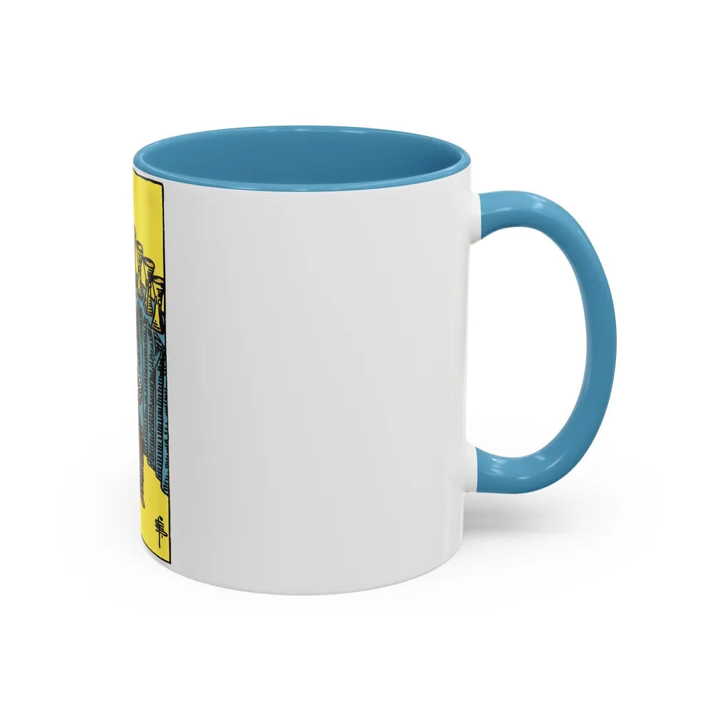 The 9 of Cups (Tarot Card) Accent Coffee Mug-Go Mug Yourself