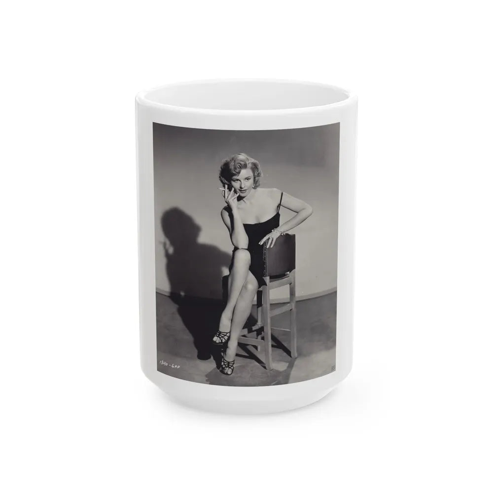 Elaine Stewart #142 (Vintage Female Icon) White Coffee Mug-15oz-Go Mug Yourself