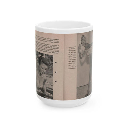 Sheree North #166 - Pages 38 & 39 from 66 PHOTOGRAPHS OF Sheree NORTH U.K. Pocket Mag. (Vintage Female Icon) White Coffee Mug-15oz-Go Mug Yourself