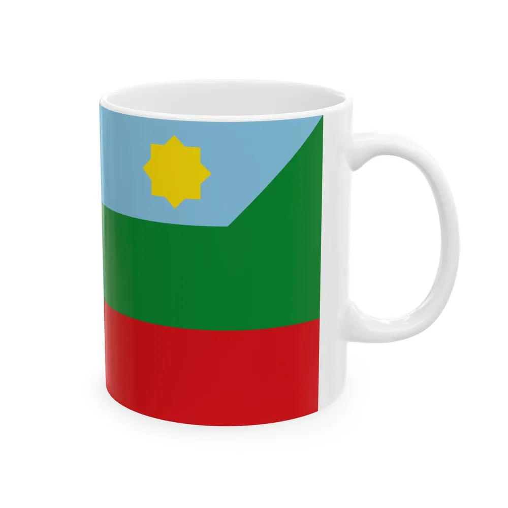 Flag of Chachapoyas capital of the Amazonas Region Peru - White Coffee Mug-Go Mug Yourself