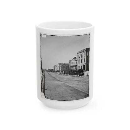 Charleston, S.C. Houses On The Battery; The Nearest Is Burned Out (U.S. Civil War) White Coffee Mug-15oz-Go Mug Yourself