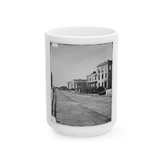 Charleston, S.C. Houses On The Battery; The Nearest Is Burned Out (U.S. Civil War) White Coffee Mug-15oz-Go Mug Yourself