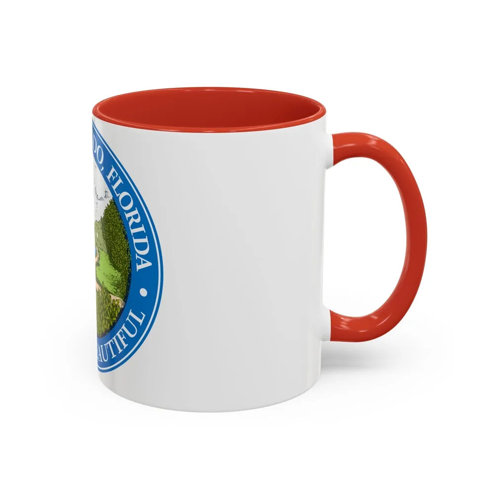 Seal of Orlando Florida - Accent Coffee Mug-Go Mug Yourself