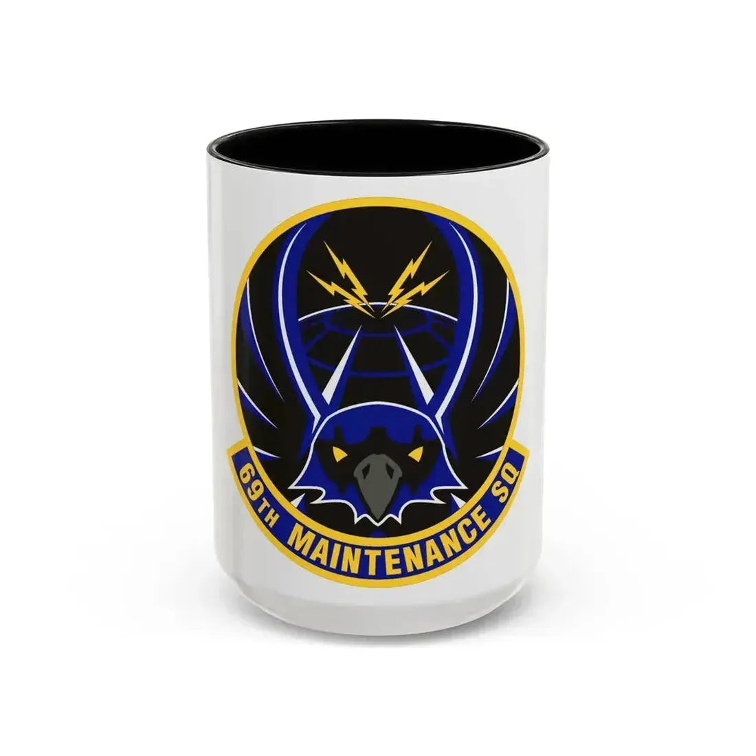 69th Maintenance Squadron (U.S. Air Force) Accent Coffee Mug 15oz Black - Go Mug Yourself