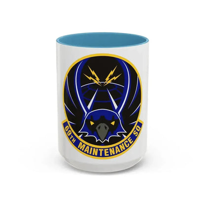 69th Maintenance Squadron (U.S. Air Force) Accent Coffee Mug 15oz Light Blue - Go Mug Yourself