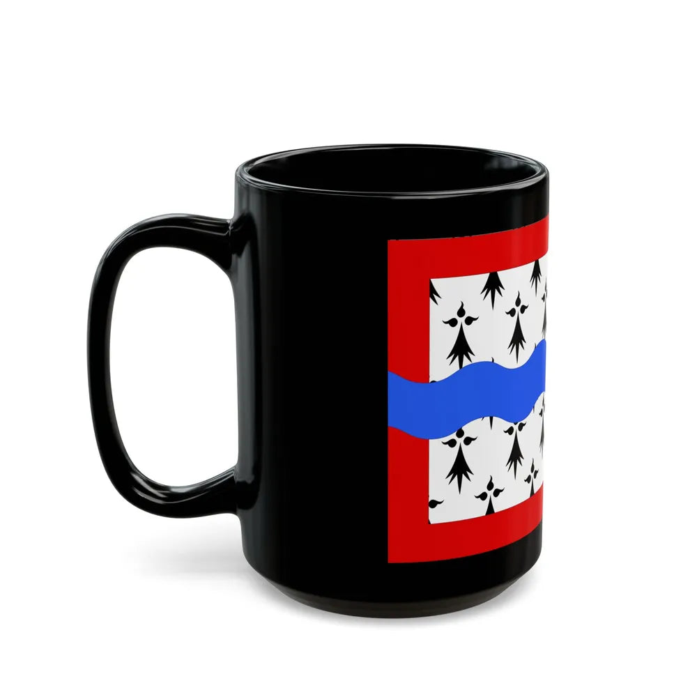 Flag of Haute Vienne France 2 - Black Coffee Mug-Go Mug Yourself