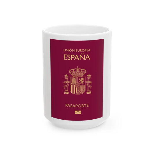 Spain Passport - White Coffee Mug-15oz-Go Mug Yourself