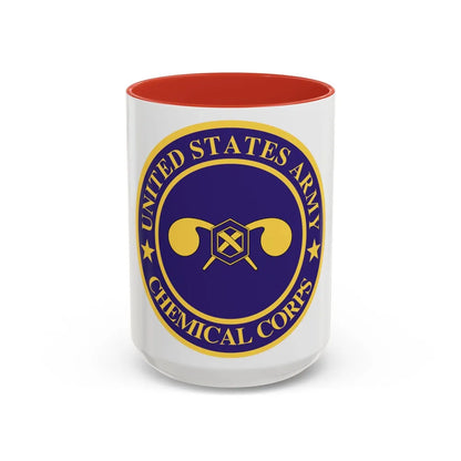 Chemical Corps (U.S. Army) Accent Coffee Mug-15oz-Red-Go Mug Yourself