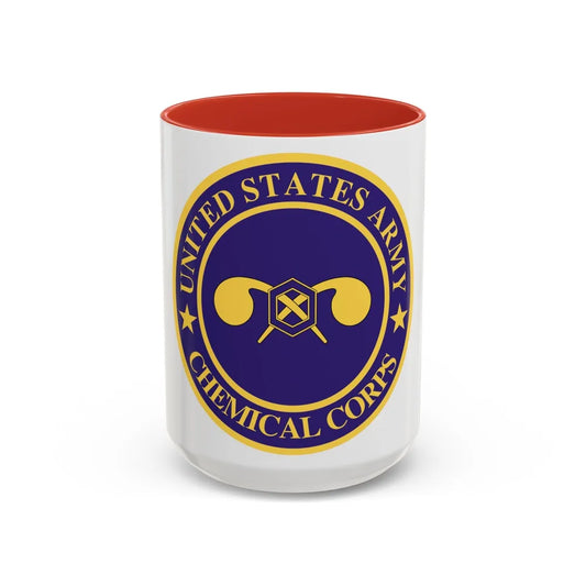 Chemical Corps (U.S. Army) Accent Coffee Mug-15oz-Red-Go Mug Yourself