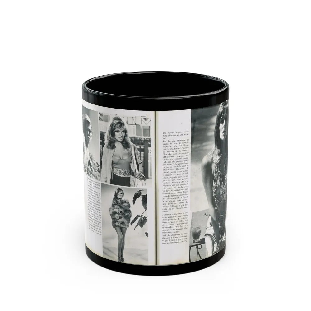 Julie Ege #212 (Vintage Female Icon) Black Coffee Mug-11oz-Go Mug Yourself