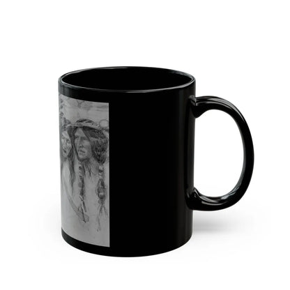 Drawing of Natives, 1906 - Black Coffee Mug-Go Mug Yourself