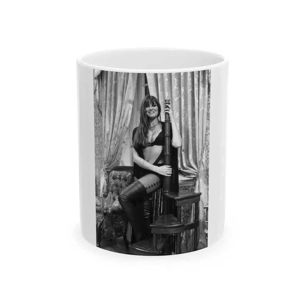 Caroline Munro #197 (Vintage Female Icon) White Coffee Mug-11oz-Go Mug Yourself