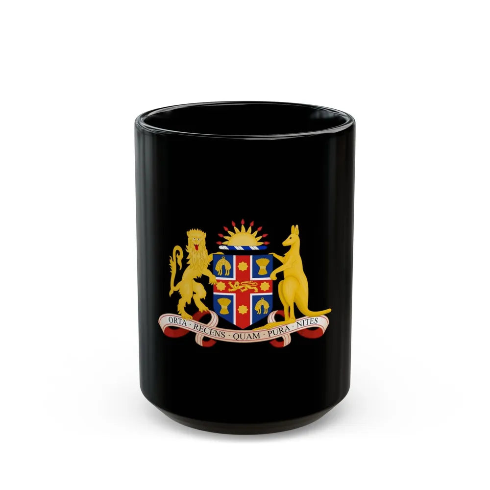 Coat of Arms of New South Wales - Black Coffee Mug-15oz-Go Mug Yourself