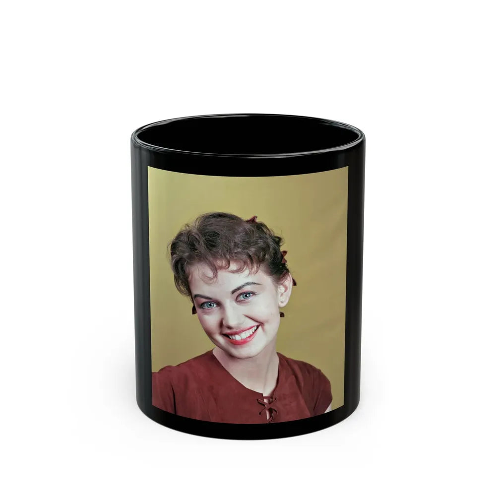 Janette Scott #32 (Vintage Female Icon) Black Coffee Mug-11oz-Go Mug Yourself