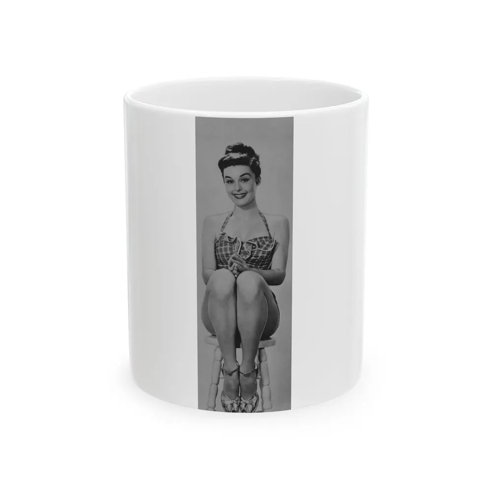 Elaine Stewart #110 (Vintage Female Icon) White Coffee Mug-11oz-Go Mug Yourself