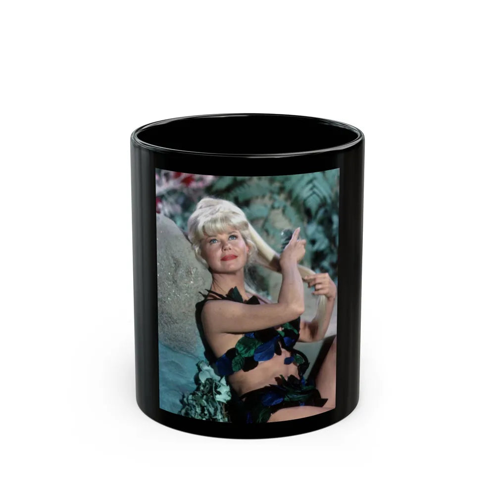 Doris Day #11y7 (Vintage Female Icon) Black Coffee Mug-11oz-Go Mug Yourself