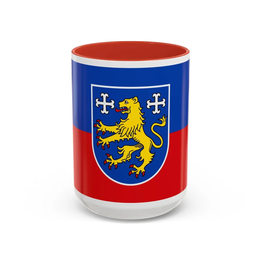 Flag of Friesland Germany - Accent Coffee Mug-15oz-Red-Go Mug Yourself