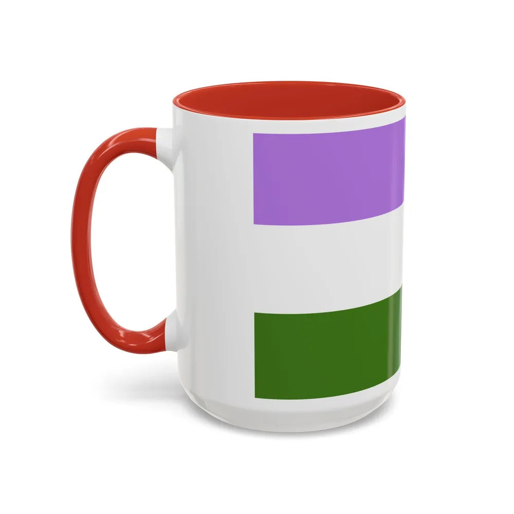 Genderqueer Pride Flag - Accent Coffee Mug-Go Mug Yourself