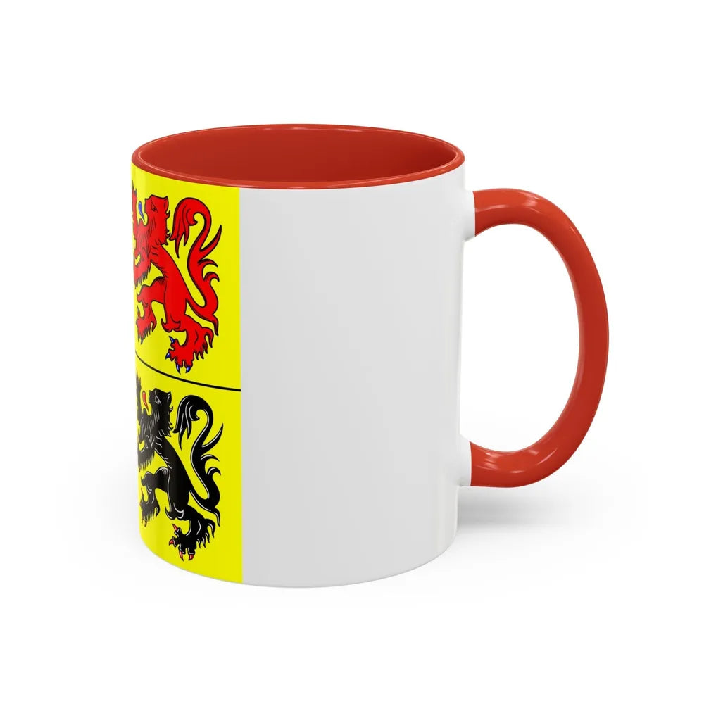 Flag of Hainaut Belgium - Accent Coffee Mug-Go Mug Yourself