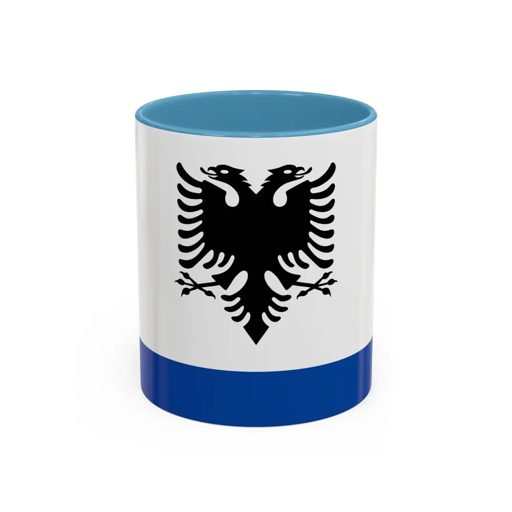 Government Ensign of Albania - Accent Coffee Mug-11oz-Light Blue-Go Mug Yourself