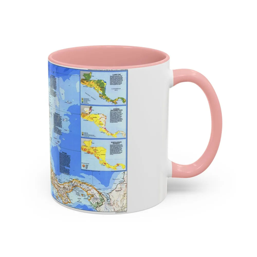 Central America (1986) (Map) Accent Coffee Mug-Go Mug Yourself