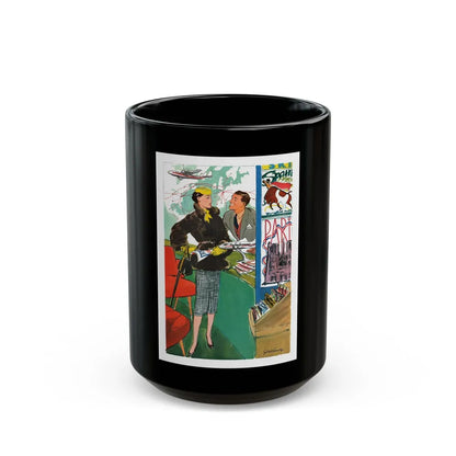 Esquire magazine cartoon illustration, 1955 (1) - Black Coffee Mug-15oz-Go Mug Yourself