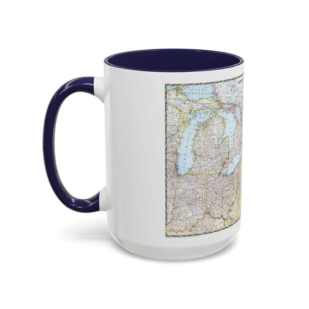 USA - Northeastern (1945) (Map) Accent Coffee Mug-Go Mug Yourself