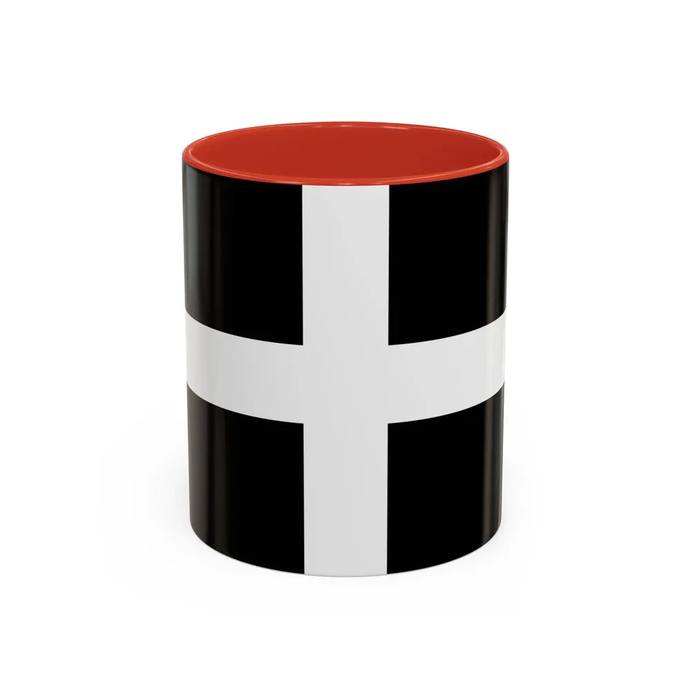 Flag of Cornwall UK - Accent Coffee Mug-11oz-Red-Go Mug Yourself