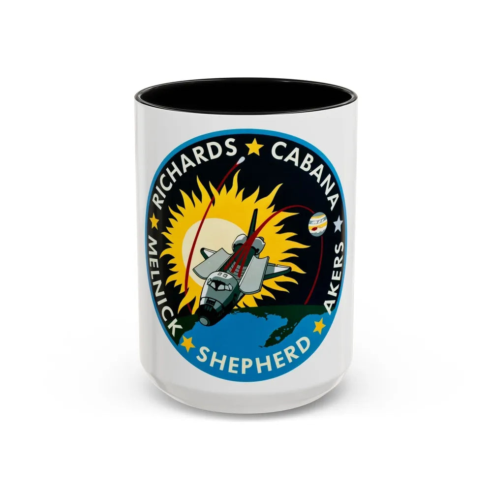 STS 41 (NASA) Accent Coffee Mug-15oz-Black-Go Mug Yourself