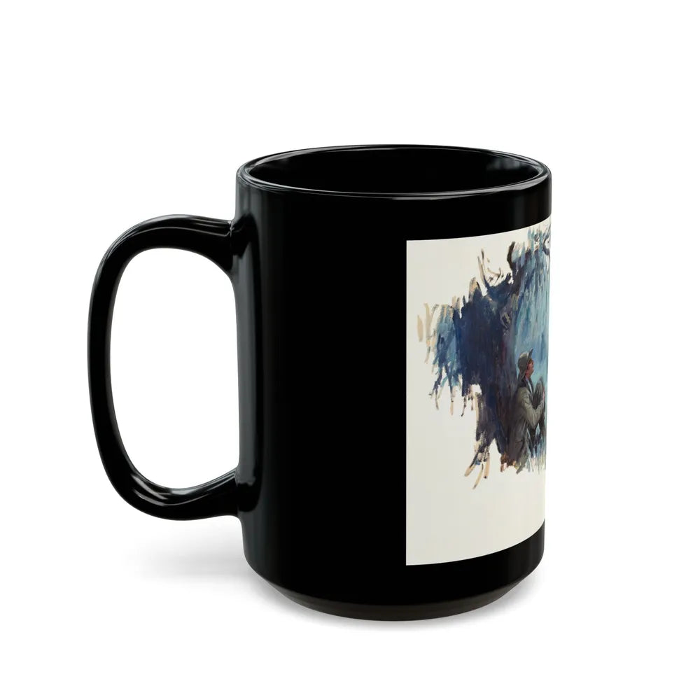 Forest Hunting Scene - Black Coffee Mug-Go Mug Yourself