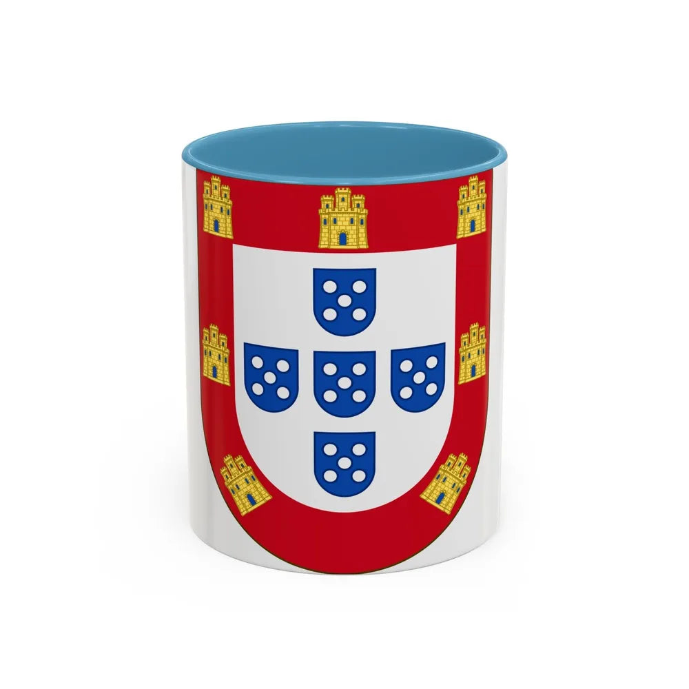 Royal Arms of Portugal - Accent Coffee Mug-11oz-Light Blue-Go Mug Yourself