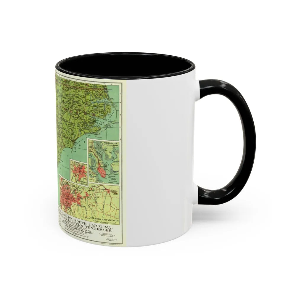 USA - Southeastern (1926) (Map) Accent Coffee Mug-Go Mug Yourself