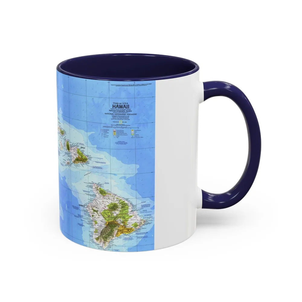 USA - Hawaii (1976) (Map) Accent Coffee Mug-Go Mug Yourself