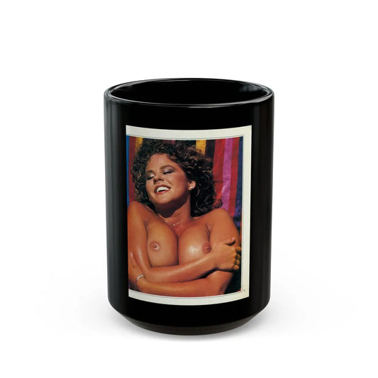 Linda Blair #222 - Topless (Vintage Female Icon) Black Coffee Mug-15oz-Go Mug Yourself