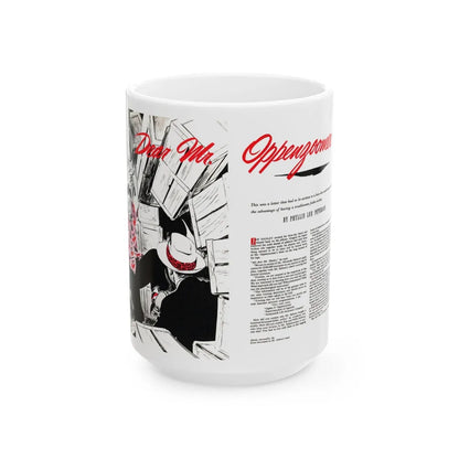 Dear Mr. Oppenzoomer, The American Magazine, December 1952 - White Coffee Mug-15oz-Go Mug Yourself