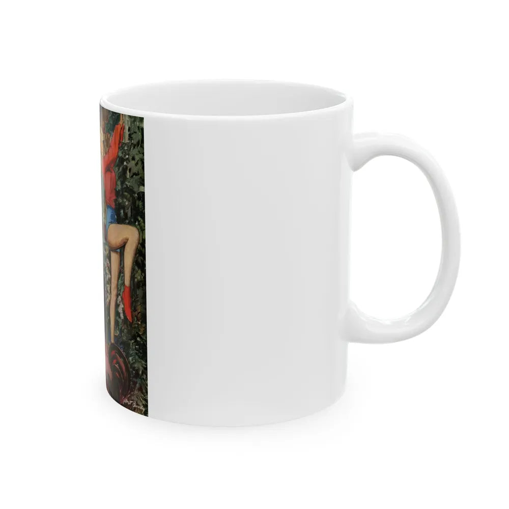 Escapade, The Saturday Evening Post illustration, 1949 - White Coffee Mug-Go Mug Yourself