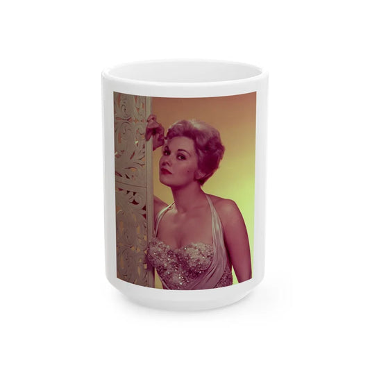 Kim Novak #305 (Vintage Female Icon) White Coffee Mug-15oz-Go Mug Yourself