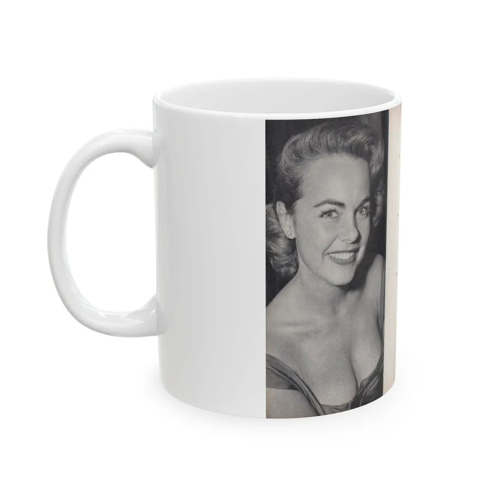 Terry Moore #454 - 66 PHOTOGRAPHS OF Terry MOORE U.K. Pocket Mag. Pages 38 & 39 (Vintage Female Icon) White Coffee Mug-Go Mug Yourself