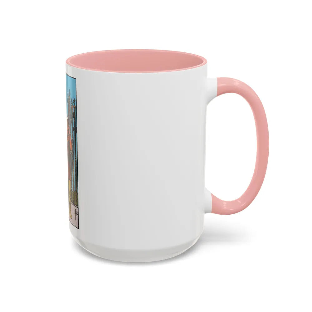 The 9 of Wands (Tarot Card) Accent Coffee Mug-Go Mug Yourself